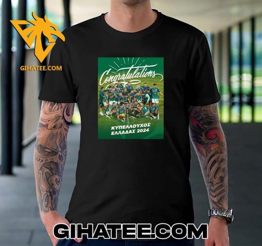 Congratulations Panathinaikos BC on winning the Greek Cup T-Shirt