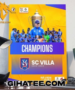 Congratulations SC Villa Champions 2024 Uganda Premier League Poster Canvas