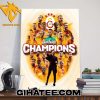 Congratulations Super Lig Galatasaray Back 2 Back Champions 2024 Poster Canvas