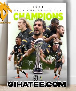 Congratulations The Sharks Champs 2024 EPCR Challenge Cup Championship Poster Canvas