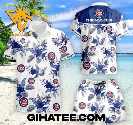 Cubs Logo Tropical Forests Short-Sleeve Hawaiian Shirts