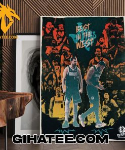 Dallas Mavericks Best In The West 2024 Vintage Poster Canvas