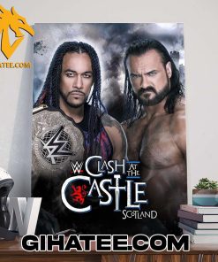 Damian Priest will defend his World Heavyweight Championship against Drew Mclntyre At WWE Castle 2024 Poster Canvas