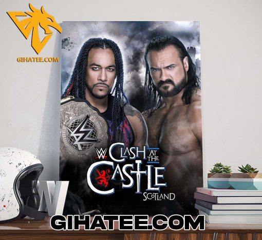 Damian Priest will defend his World Heavyweight Championship against Drew Mclntyre At WWE Castle 2024 Poster Canvas