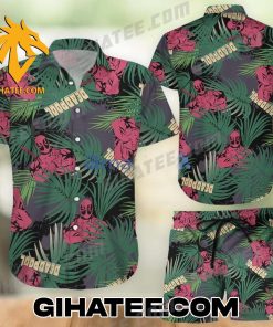 Deadpool Palm Leaves Tropical Hawaiian Shirt And Beach Shorts