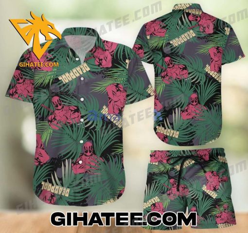 Deadpool Palm Leaves Tropical Hawaiian Shirt And Beach Shorts