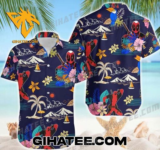 Deadpool Summer Beach Hawaiian Shirt And Shorts