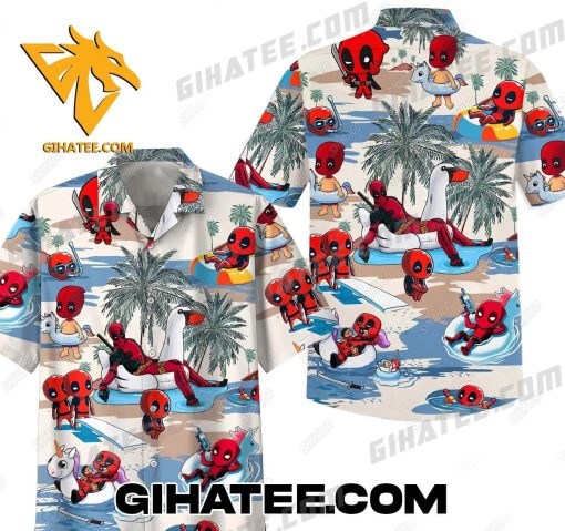 Deadpool Swimming Hawaiian Shirt Set With New Design