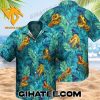 Dinosaur Skeleton Tropical Leaf Hawaiian Shirt And Shorts Combo
