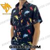 Dinosaurs Pattern Cartoon Hawaiian Shirts And Shorts Matching