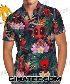 Funny Deadpool Tropical Forest Hawaiian Shirts And Shorts Matching