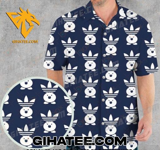 Funny Oddish Pokemon Adidas Hawaiian Shirt And Beach Shorts