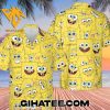 Funny Spongebob Face Pattern Short-Sleeve Hawaiian Shirts