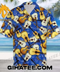 Guitar Music Pattern Short-Sleeve Hawaiian Shirts