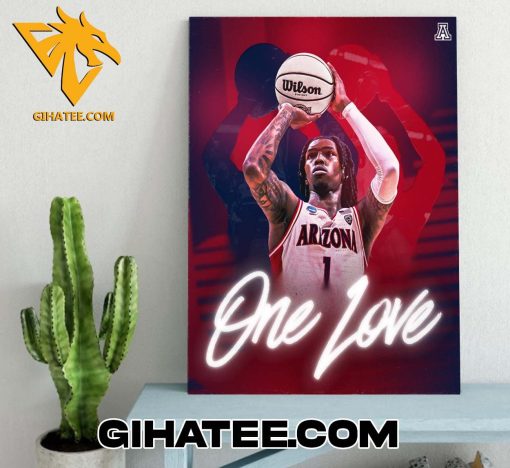 He Back One Love Caleb Love Arizona Athletics NBA Poster Canvas