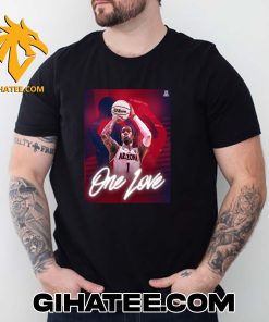 He Back One Love Caleb Love Arizona Athletics NBA T-Shirt