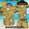 Hufflepuff Logo Palm Leaves Harry Potter Hawaiian Shirt And Shorts Set