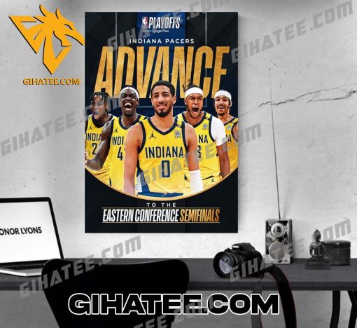 Indiana Pacers Advance Eastern Conference Semifinals Poster Canvas