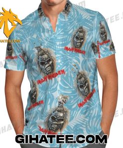 Iron Maiden Palm Leaves Hawaiian Shirt Shorts