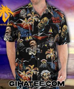 Iron Maiden Zombie Palm Tree Hawaiian Shirt And Shorts Combo