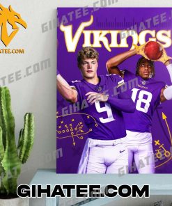 JJ McCarthy And JJETS Minnesota Vikings NFL Poster Canvas