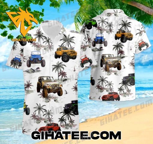 Jeep Car Coconut Island Hawaiian Shirt And Shorts