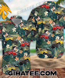 Jeep Car Tropical Forest Hawaiian Shirt Shorts
