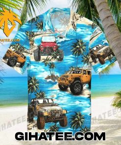 Jeep On Beach Short-Sleeve Hawaiian Shirts