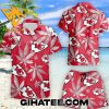 Kansas City Chiefs Cannabis Leaves Background Hawaiian Shirt And Beach Shorts