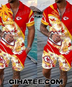 Kansas City Chiefs Tropical Forest Hawaiian Shirt And Shorts Set