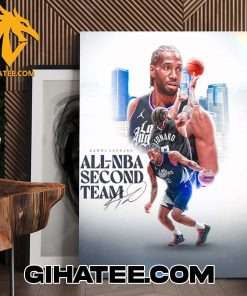 Kawhi Leonard All NBA Second Team Signature Poster Canvas
