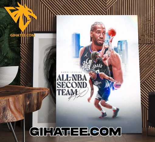 Kawhi Leonard All NBA Second Team Signature Poster Canvas