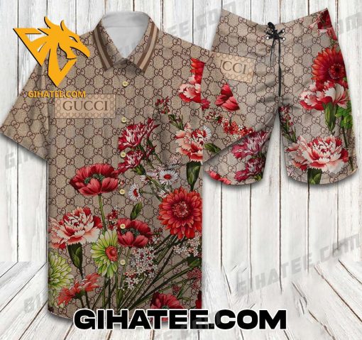 Limited Edition Gucci GG Flower Short-Sleeve Hawaiian Shirts