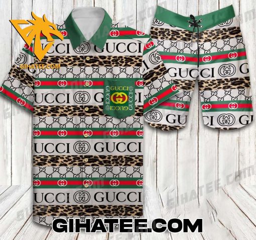 Luxury Gucci Hawaiian Shirt And Shorts Set With New Design