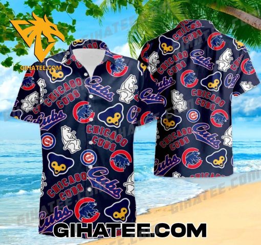 MLB Chicago Cubs Premium Brand Logo Famous Hawaiian Shirt And Beach Shorts