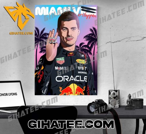 Max Verstappen Miami GP 2024 Poster Canvas Art Style