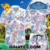 Michelob Ultra Light Beer Tropical Leaf Hawaiian Shirt And Shorts Combo