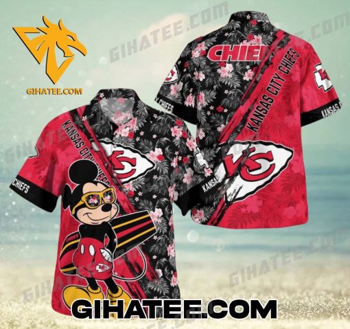 Mickey Mouse Disney Kansas City Chiefs Hawaiian Shirts And Shorts Matching