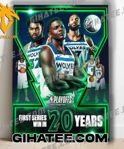 Minnesota Timberwolves First Series Win In 20 Years NBA Poster Canvas