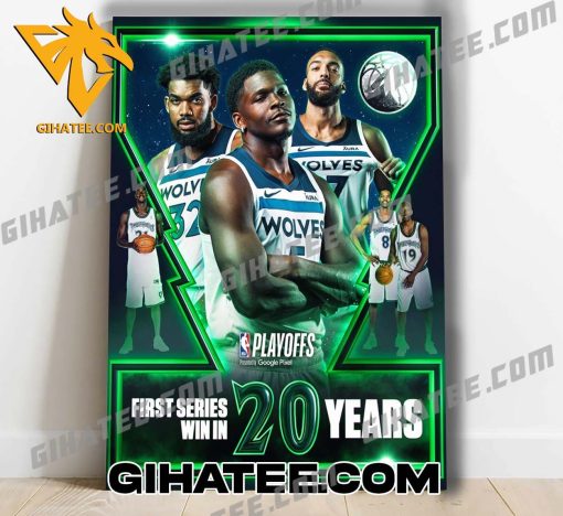 Minnesota Timberwolves First Series Win In 20 Years NBA Poster Canvas