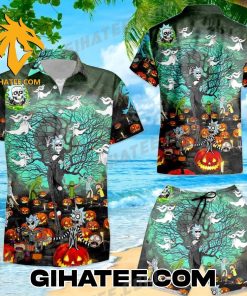 Morty Smith And Rick Sanchez Halloween Rick And Morty Hawaiian Shirt And Shorts Set