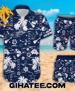 NFL Dallas Cowboys Guitar Gucci Coconut Island Hawaiian Shirt And Shorts Combo