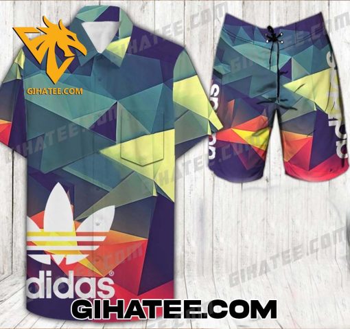 New Design Adidas Hawaiian Shirt Set