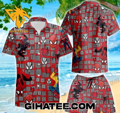 New Design Spiderman Hawaiian Shirt And Beach Shorts