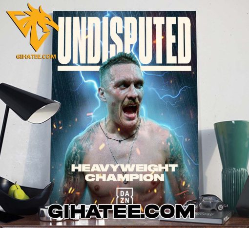 OLEKSANDR USYK HAS BEAT TYSON FURY AND IS UNDISPUTED HEAVYWEIGHT CHAMPION POSTER CANVAS