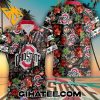 Ohio State Buckeyes Floral Cannabis Leaves Hawaiian Shirt And Beach Shorts