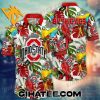 Ohio State Buckeyes Tropical Forest Parrot Short-Sleeve Hawaiian Shirts