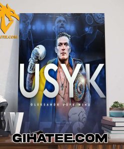 Oleksandr Usyk Reigns Supreme Heavyweight Champion of the World Poster Canvas