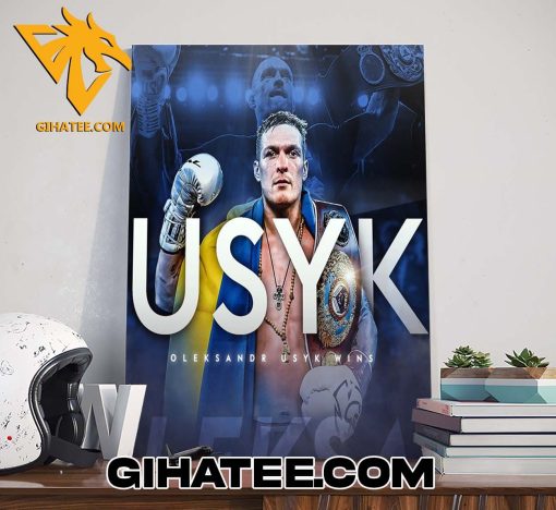 Oleksandr Usyk Reigns Supreme Heavyweight Champion of the World Poster Canvas