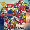 Philadelphia Phillies Logo Tropical Forest Parrot Colorful Short-Sleeve Hawaiian Shirts